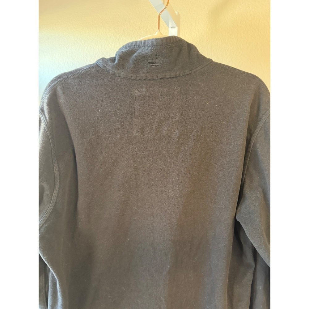 Timberland Mens Quarter Zip Fleece Pullover Charcoal Gray Medium Outdoor Hiking - Picture 9 of 9